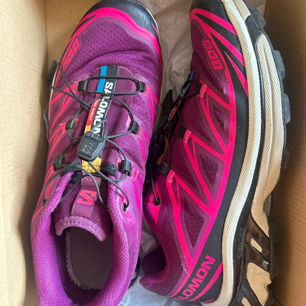 Salomon Athletic Shoes Purple and Pink Performance Design